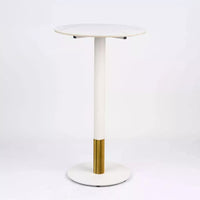 Sintered Stone Table Top with White Discus High Bar