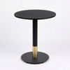 Sintered Stone Table Top with Discus Table Base Black