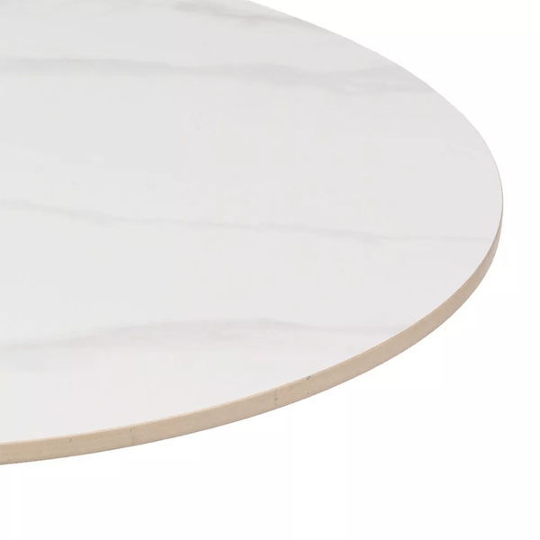 Sintered Stone Table Top with White Discus High Bar