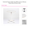 Sintered Stone Table Top with Corsica Deluxe Table Base White