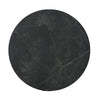 Black Aluminium Edge HPL Laminate Tabletop in Smokestone Complete Table with Black Cavallo 450 Table Base