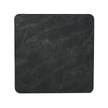 Black Aluminium Edge HPL Laminate Tabletop in Smokestone Complete Table with Round 450 Black Table Base
