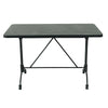 Smokestone HPL Black Aluminium Edge Tabletop with Ankara Twin Table Base