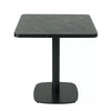 Black Aluminium Edge HPL Laminate Tabletop in Smokestone Complete Table with Black Cavallo 450 Table Base