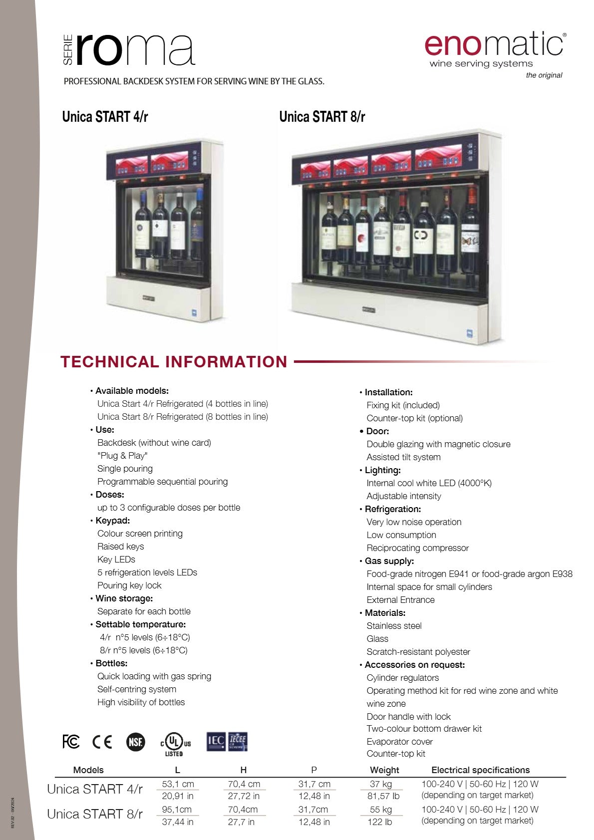 Unica Start 8 - Wine Dispensing System
