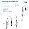3Monkeez T-3M53058-C - Compact Dual Bench Mount Pre-Rinse