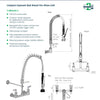 3Monkeez T-3M53430-C - Compact Stainless Steel Exposed Wall Mount Pre-Rinse