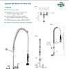 3Monkeez T-3M53430 - Stainless Steel Exposed Wall Mount Pre-Rinse