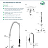 3Monkeez T-3M53810 - Stainless Steel Wall Stops & Elbow Pre-Rinse