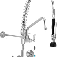 3Monkeez T-3M53822-C - Compact Stainless Steel Wall Stops & Elbow Pre-Rinse