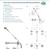 3Monkeez T-3MCSKIT-C08 - Cleaners Sink Concealed Wall Mount Spout with Wall Stops & Bracket