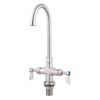 3Monkeez T-3MDHG12 - Dual Bench Mount Body with Gooseneck Swivel 12" Spout