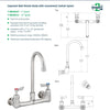 3Monkeez T-3MEWG12 - Exposed Wall Mount Body with Gooseneck Swivel 12" Spout