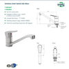 3Monkeez T-3MS6MIX - Stainless Steel Sink Mixer