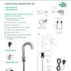 3Monkeez T-3MSS-GHMST21B - Gooseneck Bench Mounted Infrared Sensor Tap