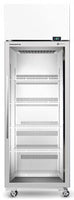 Skope TME650A 1 Door Glass Upright Fridge - White