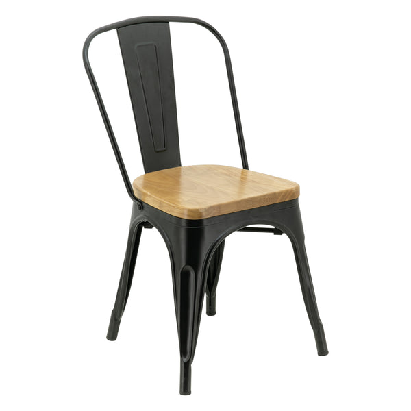 Café Solutions Tolix Chairs with Timber Seat Pan