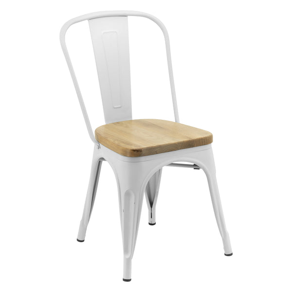 Café Solutions Tolix Chairs with Timber Seat Pan