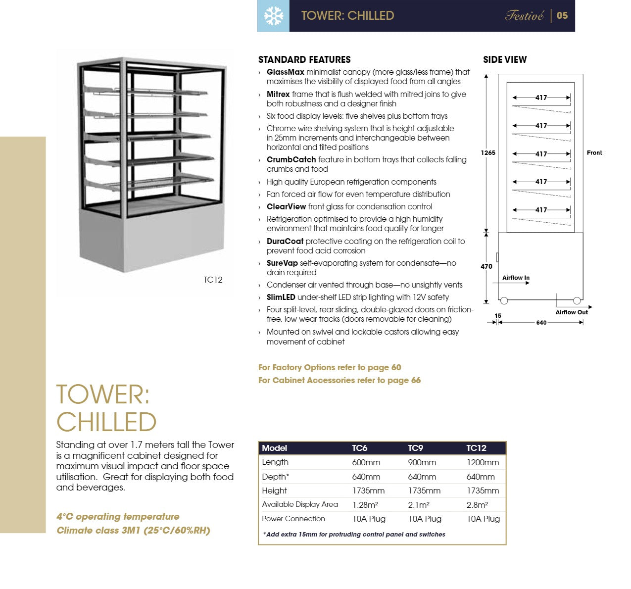 Festive Tower Chilled 1200 - Cold Food Display