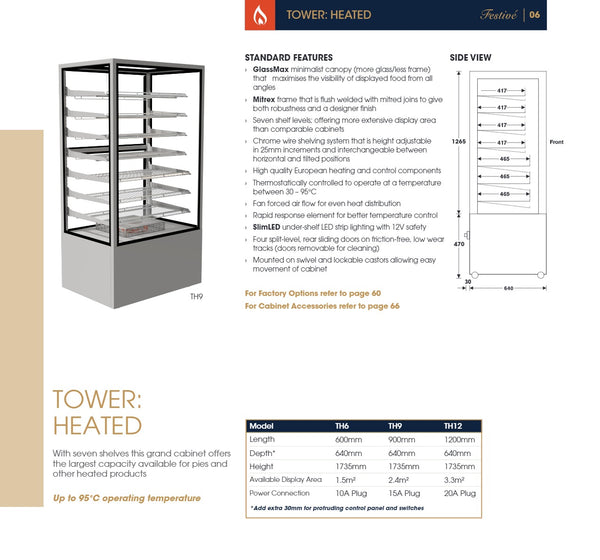 Festive Tower Heated 900 - Hot Food Display