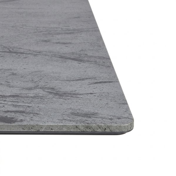 York Steel Rectangle Dining Table with Supermatte Smart Top 160x90cm