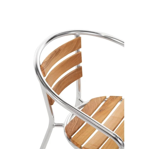 Bolero U421 - Four Aluminium & Ash Arm Chairs