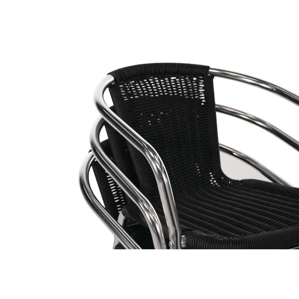 Bolero U507 - Four Wicker Chairs with Aluminium Frame