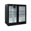 Exquisite UBC210 Black Two Door Back Bar Fridge