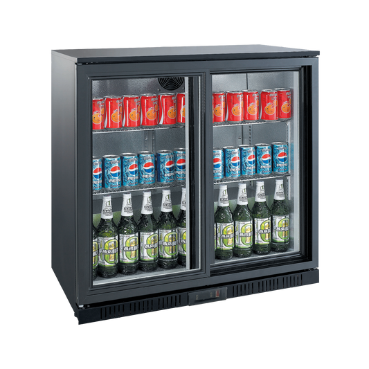 Exquisite UBC210SL - Two Door Backbar Display Fridge