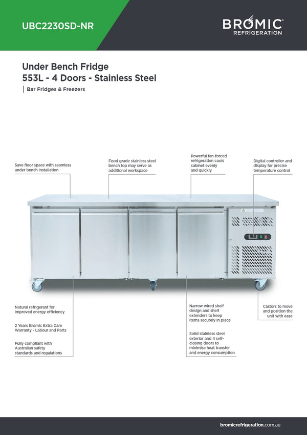 Bromic UBC2230SD-NR - Under Bench Fridge
