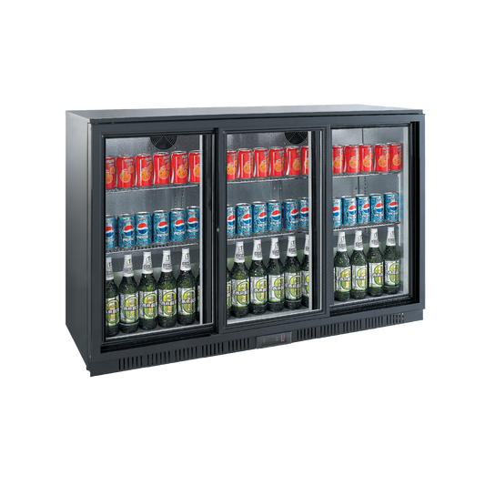 Exquisite UBC330SL - Three Door Backbar Display Fridge