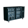 Exquisite UBC380 Black Two Door Back Bar Fridge