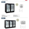 Exquisite UBC330L - Three Door Backbar Display Fridge