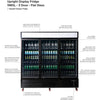 Bromic UC1980GDL-NR - Upright Display Fridge