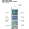 Bromic UF0374LS-NR - Upright Display Freezer