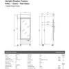 Bromic UF0550GDL-NR - Upright Display Freezer