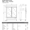 Bromic UF1250GDL-NR - Upright Display Freezer