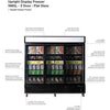 Bromic UF1980GDL-NR - Upright Display Freezer