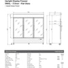 Bromic UF1980GDL-NR - Upright Display Freezer
