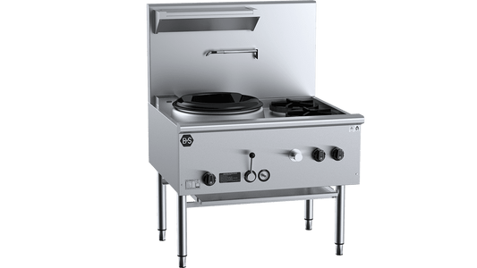 B+S Black UFWWD-1SB2 - Waterless Wok Table