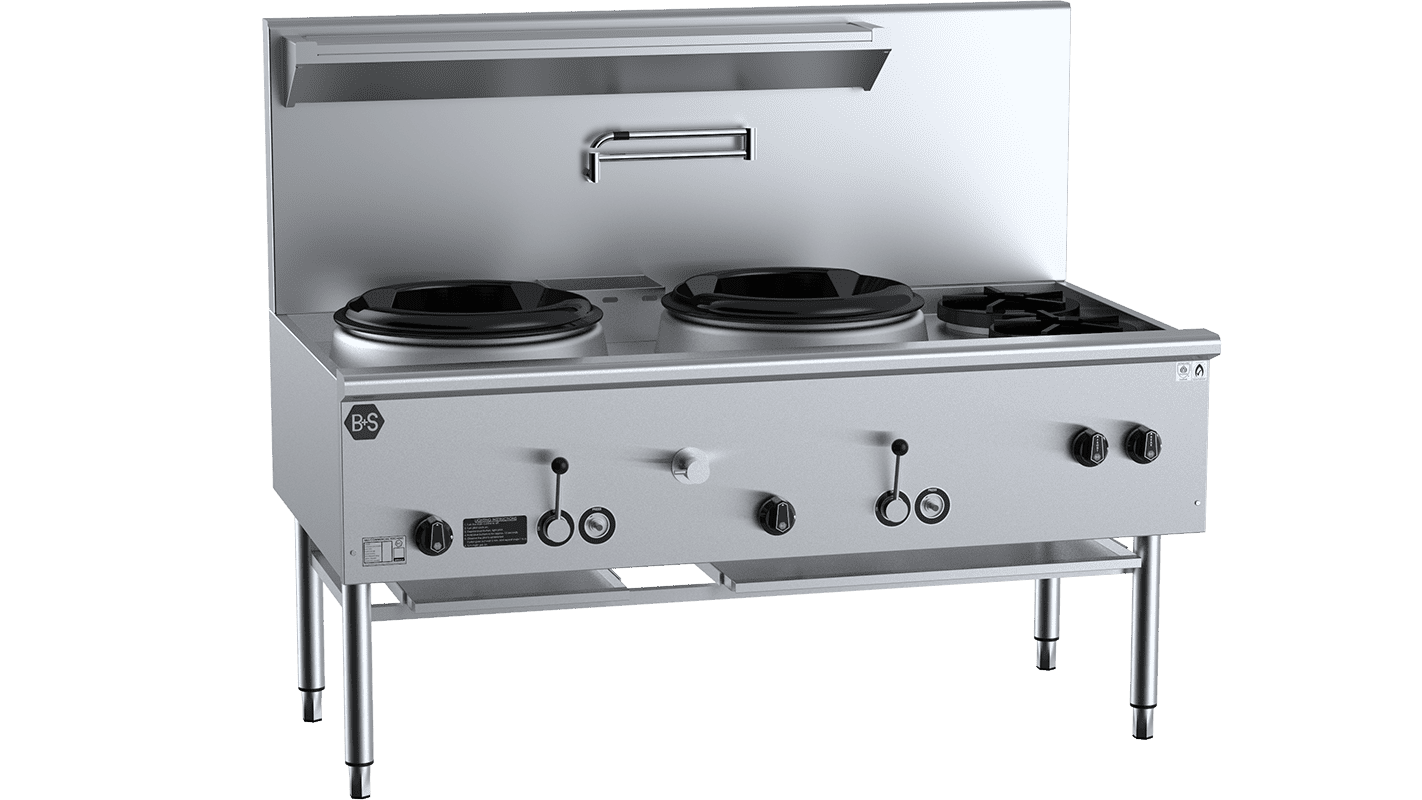 B+S Black UFWWD-2SB2 - Waterless Wok Table