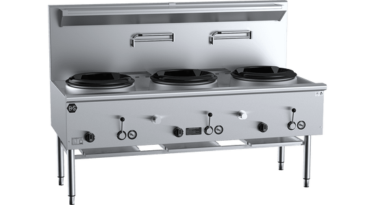 B+S Black UFWWD-3 - Waterless Wok Table