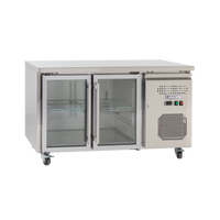 Exquisite USC260G - Two Glass Door Underbench Fridge