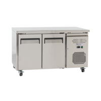 Exquisite USC260H - Two Solid Door Underbench Fridge