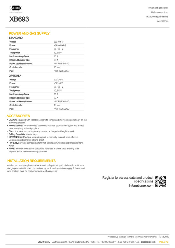 Unox Bakerlux XB693 - Convection Oven