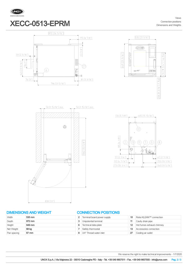 Unox Cheftop Compact XECC-0513-EPRM - Combi Oven