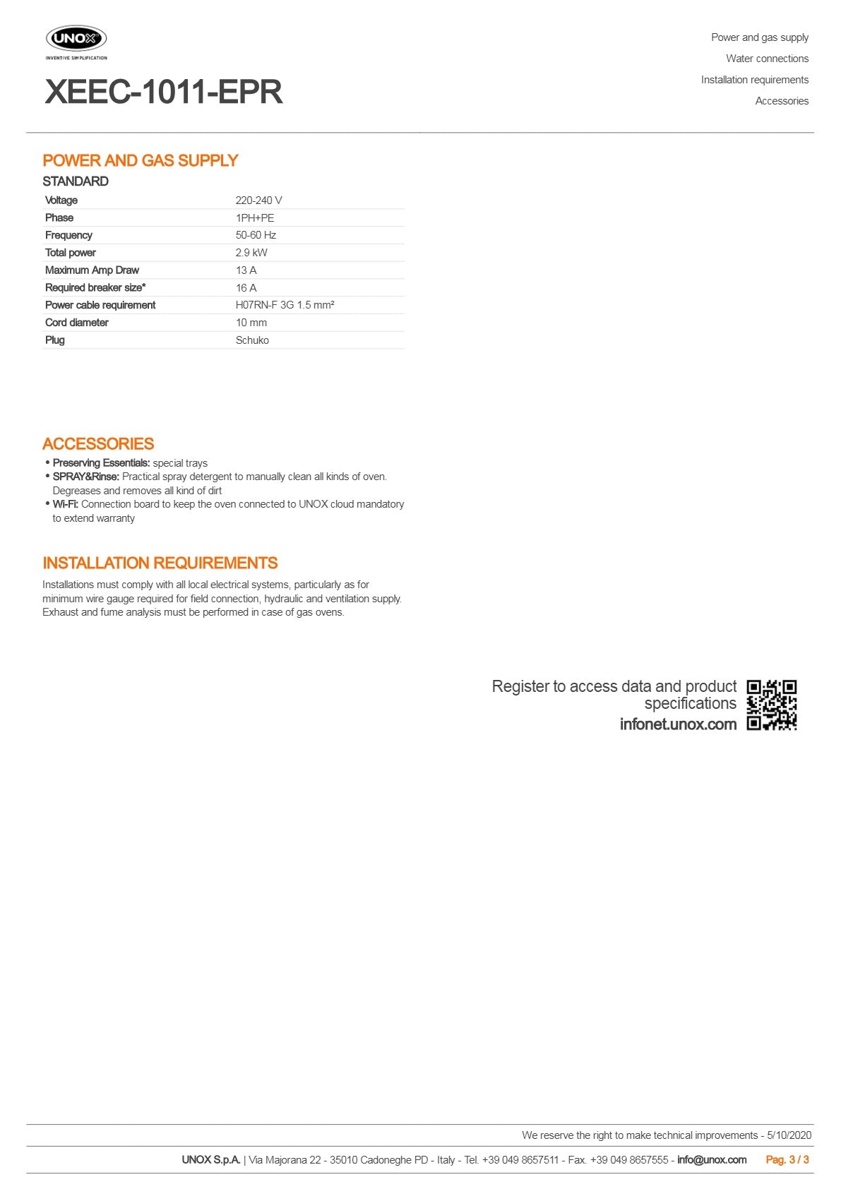 Unox EVEREO XEEC-1011-EPR - Food Preserver