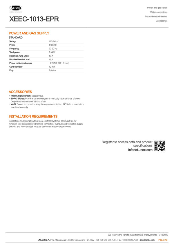 Unox EVEREO XEEC-1013-EPR - Food Preserver