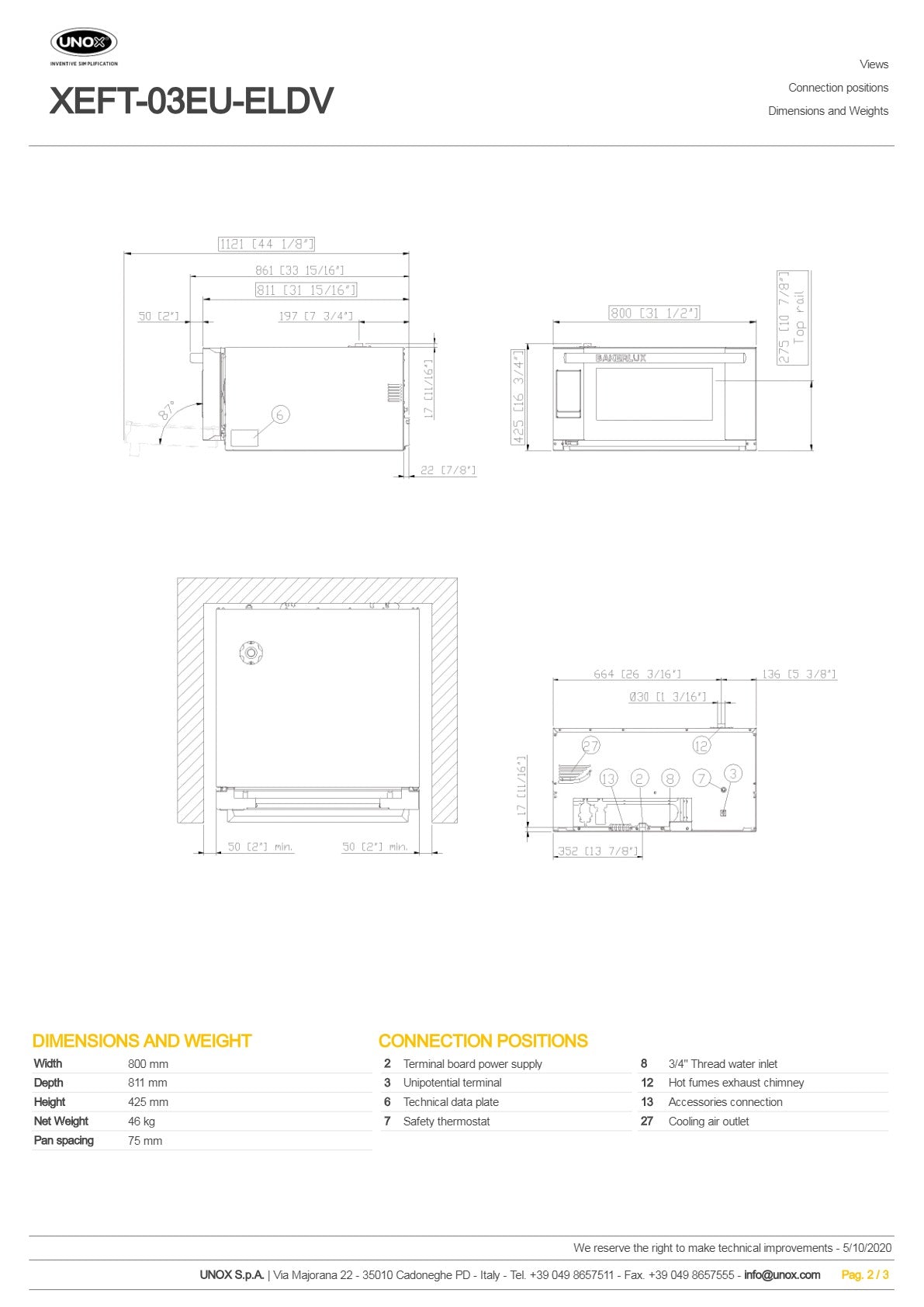 Unox Bakerlux Shop.Pro XEFT-03EU-ELDV - Convection Oven
