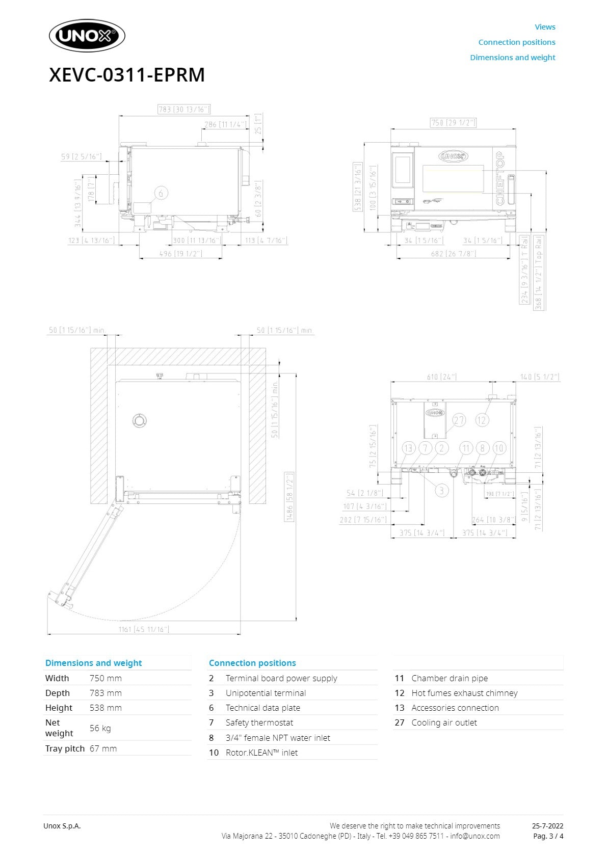 Unox Cheftop XEVC-0311-EPRM - Combi Oven